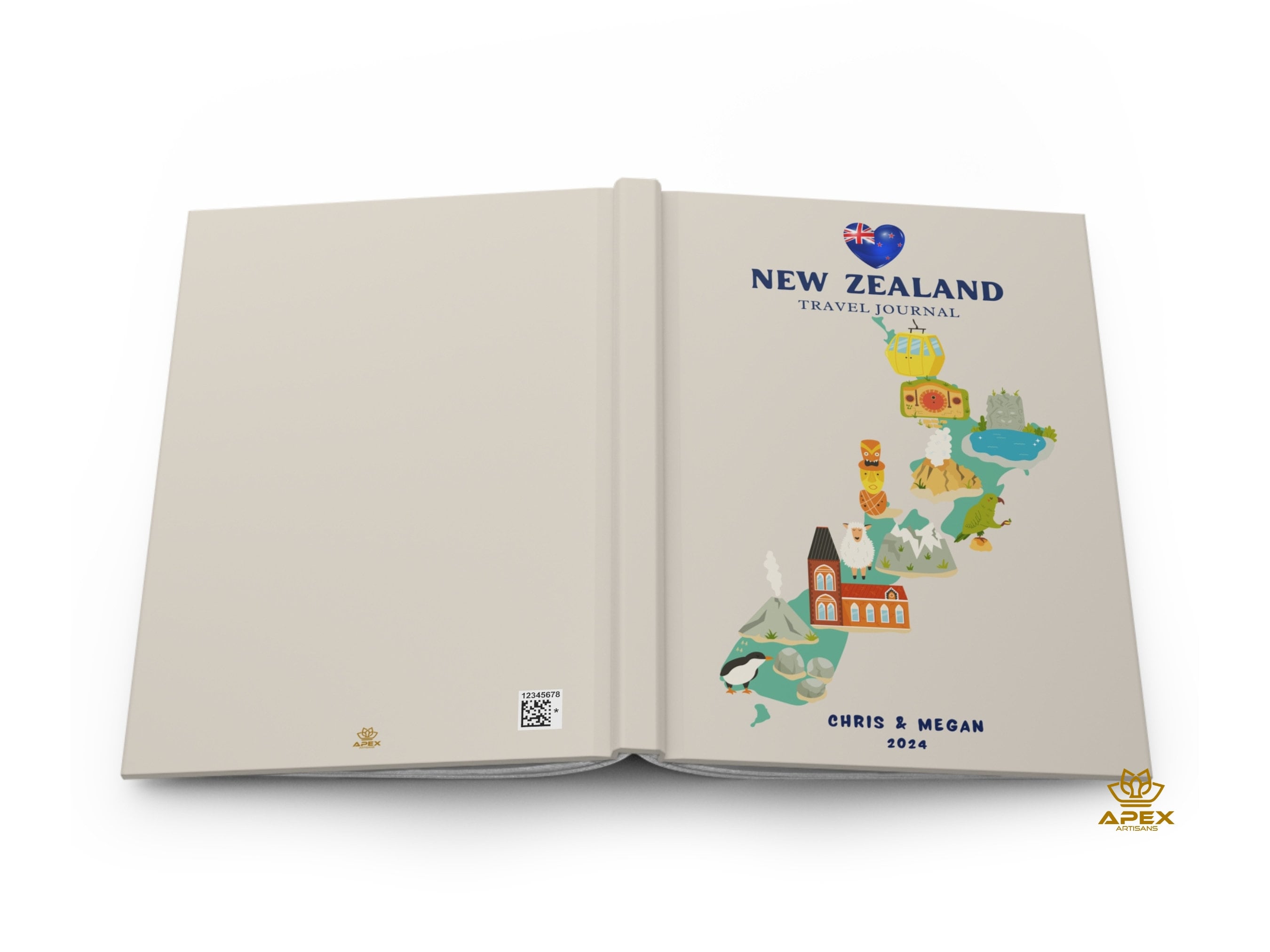Nz Memory Book New Zealand Travel Journal - Personalized Aotearoa Vacation Notebook ...