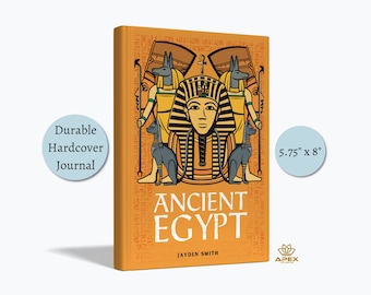 Tagebuch aus dem alten Ägypten, ägyptische Hieroglyphen Geschenk, altes ägyptisches Notizbuch, ägyptische Mythologie Geschenk, Ankh Anubis Pharao Nofretete Horus