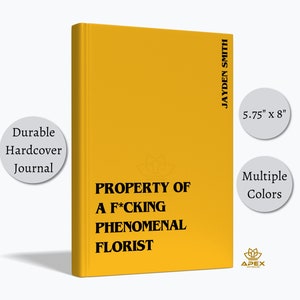 Carnet de notes de fleuriste, cadeau de fleuriste personnalisé, putain de journal de fleuriste phénoménal, cadeau de Noël amusant pour designer floral, propriétaire de magasin de fleurs
