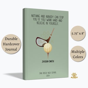 Personalized Golf Journal - Senior Golf Gift