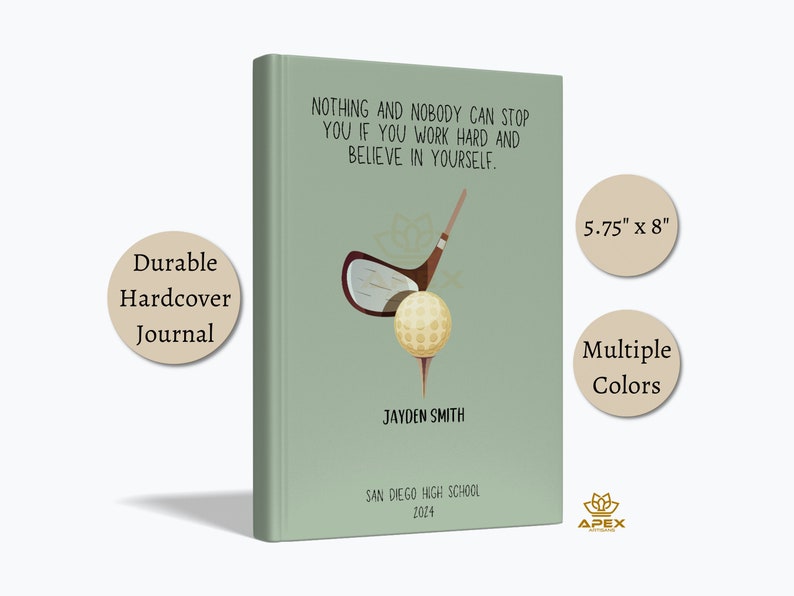 Personalized Golf Journal - Senior Golf Gift