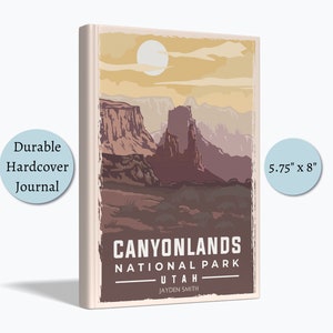Canyonlands National Park Journal, Personalized Utah Travel Gift, Colorado River Hiking Notebook, Green River Memory Sketchbook