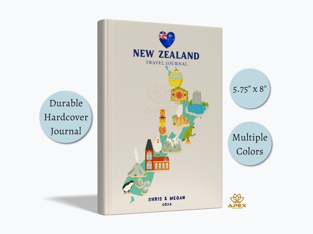 Nz Memory Book New Zealand Travel Journal - Personalized Aotearoa Vacation Notebook ...