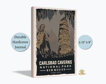 Carlsbad Caverns National Park Journal, New Mexico Travel Gift, Big Room Vacation Notebook, King's Palace Sketchbook, Travel Memory Book