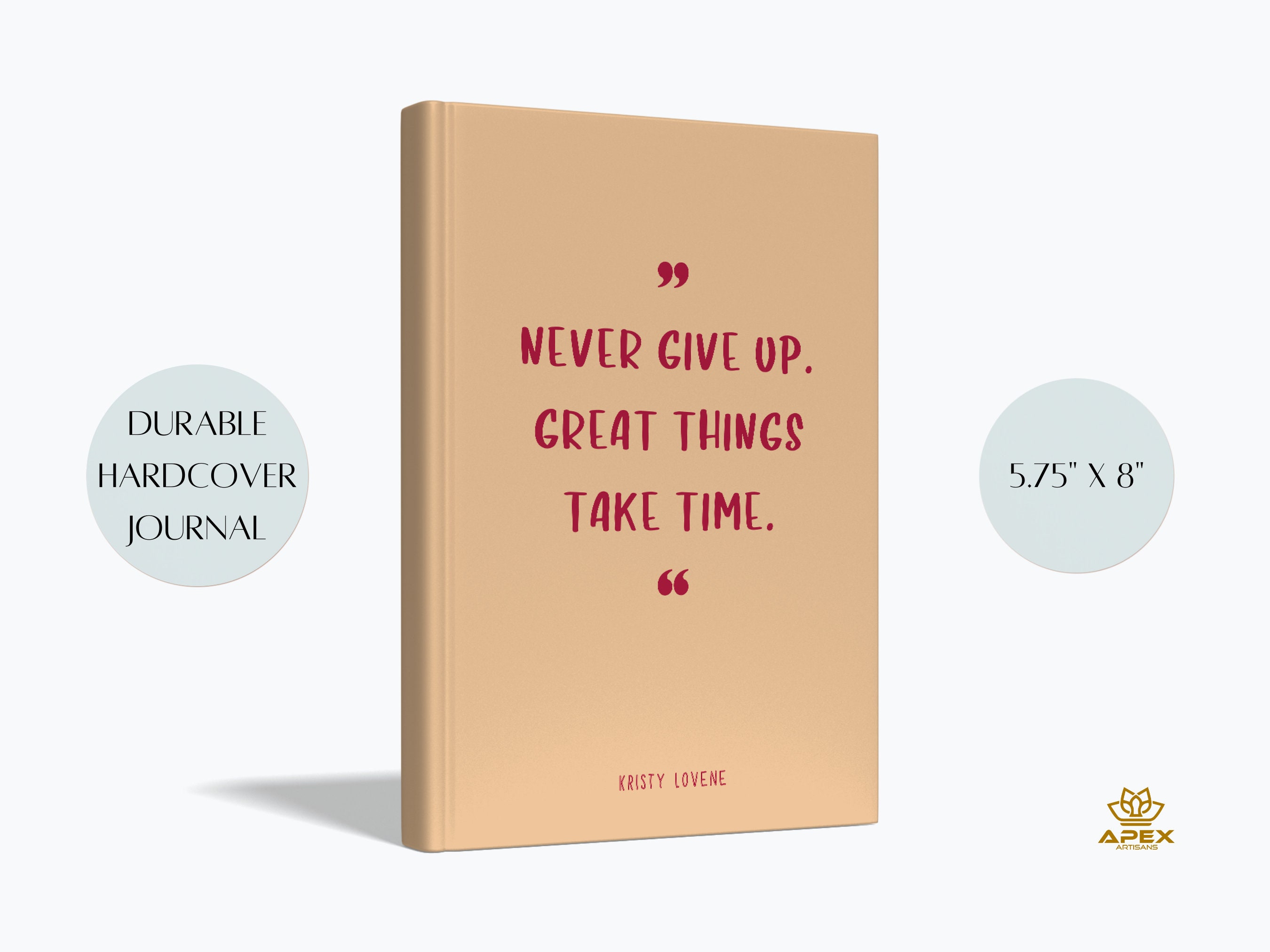 Never Give up Hard Cover Journal, Personalized Motivation Notebook, Custom  Inspirational Quotes, Positive Thoughts Famous Quote Journal - Etsy, image size:2700x2025