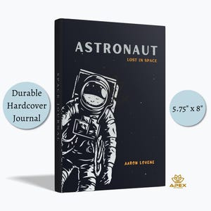 Diario de astronauta, regalo espacial personalizado, cuaderno de astronomía personalizado, diario de viaje de ciencia ficción, regalo para amantes del espacio exterior