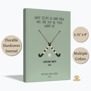 Feldhockeyspieler Geschenk, Feldhockeyspieler Nachtgeschenk, personalisiertes Feldhockey Journal, Feldhockey Mädchen Notizbuch, Feldhockey Team