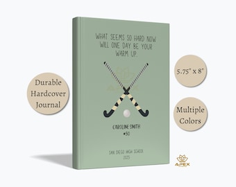 Field Hockey Gift – Personalized Field Hockey Notebook, Senior Night Team or Player Graduation Keepsake