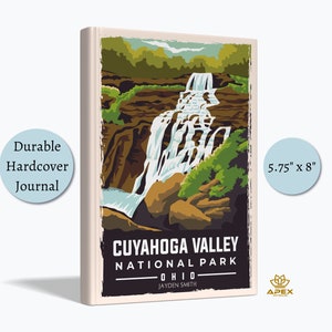 Cuyahoga Valley Journal, Personalized Ohio National Park Gift, Brandywine Falls Notebook, Cuyahoga River Travel Memory Book