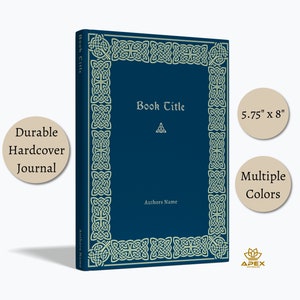 Celtic Witch Journal, Irish Mythology Gift, Medieval Wicca Journal w Trinity Knot, Personalized Gothic Wedding Guest Book, Celtic Larp Gift