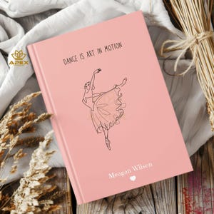 Dance Journal, Personalized Ballet Gift, Custom Dancer Notebook, Recital or Team Gift for Ballerinas