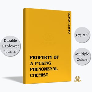 Lustiges Chemiegeschenk - F * cking phänomenales Chemiker-Notizbuch, personalisiertes WissenschaftsStudenten-Abschluss-Journal