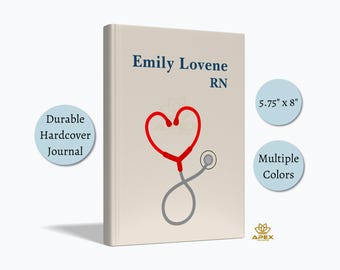 Gepersonaliseerde verpleegkundigencadeau, aangepast verpleegkundigendagboek, verpleegkundige notitieboekje voor RN CNA LPN apRN, afstudeercadeau voor verpleegkundigen
