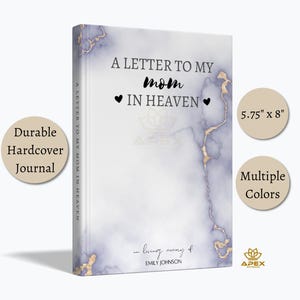 Cartas para mamá en el cielo, diario de duelo por la pérdida de una madre, regalo conmemorativo para mamá, cuaderno de recuerdos