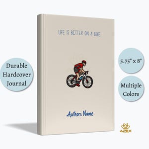 Personalized Cycling Journal – Bike Training Logbook, Custom Cyclist Gift, Biker Notebook, Cycling Adventure Diary