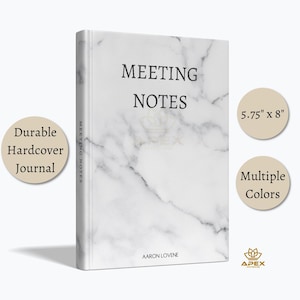 Personalized Business Notebook – Meeting Notes Journal, Custom Work Notebook Gift for Coworker or Boss, Aesthetic Office Planner