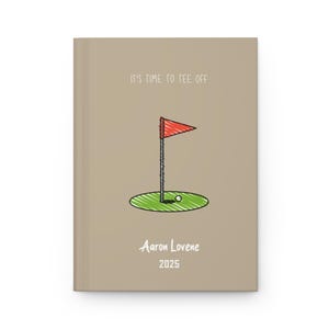 Personalized Golf Journal – Custom Golfer Gift, Golf Scorebook for Men, Golf Log Book for Players, Golf Lover Notebook Brown