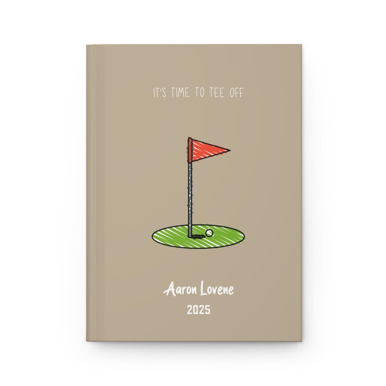 Personalized Golf Journal – Custom Golfer Gift, Golf Scorebook for Men, Golf Log Book for Players, Golf Lover Notebook Brown