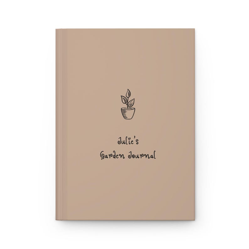 Garden Planner Journal – Personalized Gardening Notebook, Plant Care Log & Gift for Gardeners – Seed Tracker, Botanical Diary Warm Sandstone