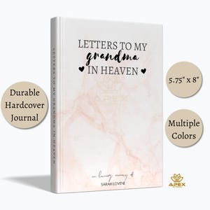 Diario conmemorativo de la abuela: cartas a la abuela en el cielo, cuaderno de duelo, regalo por la pérdida de la abuela, recuerdo de condolencias