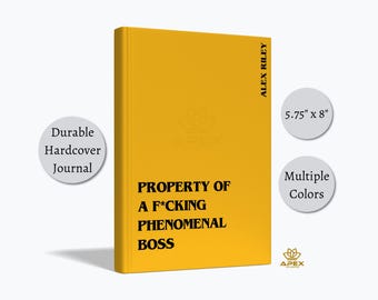 Regalo divertido para el jefe: Cuaderno "Jefe Fenomenal", Diario Personalizado de Agradecimiento al Gerente