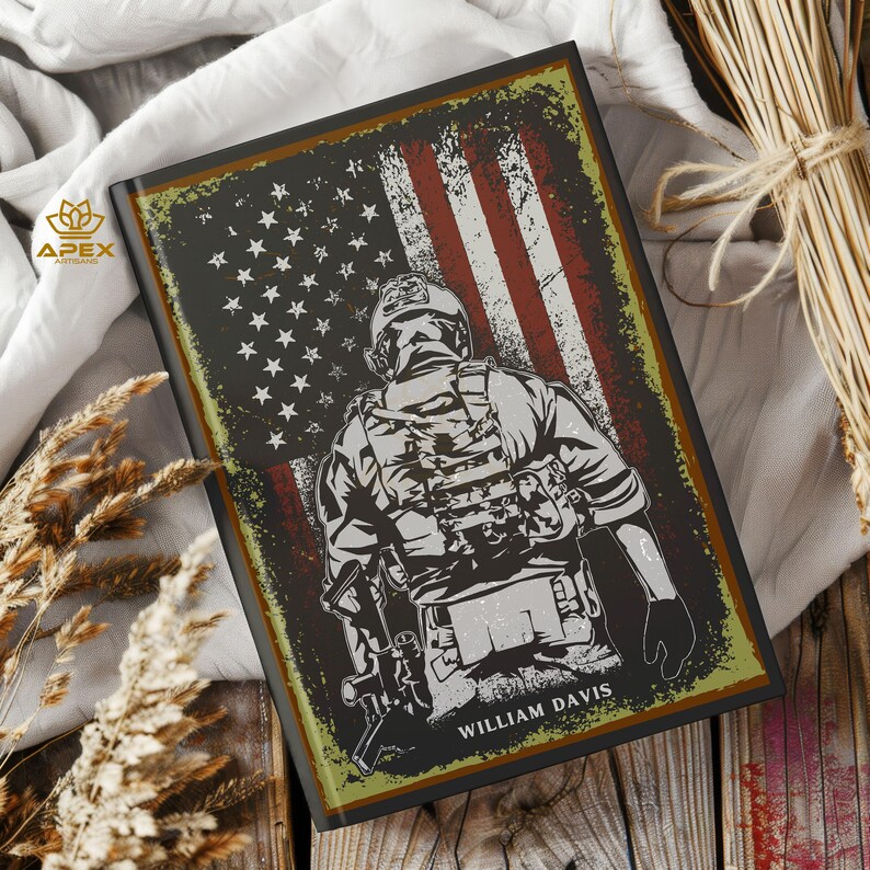 Diario del Ejército de EE. UU.: Cuaderno militar personalizado, regalo de despliegue personalizado, regalos para soldados del Ejército, la Marina, la Infantería de Marina y la Fuerza Aérea. imagen 3