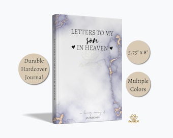 Son Memorial Journal, Letters to My Son in Heaven, Loss of Son Gift, Personalized Sympathy Gift, Son Memorial Gift, Condolence Book