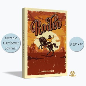 Rodeo Cowboy Journal – Personalized Western Notebook, Custom Barrel Racing Diary, Retro Wild West Gift for Cowboys & Cowgirls