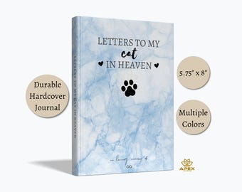 Letters to My Cat in Heaven – Personalized Grief Journal, Cat Remembrance Gift, Cat Loss Notebook, Sympathy Keepsake