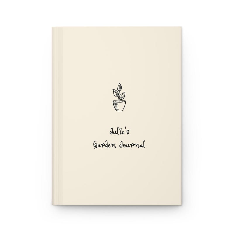 Garden Planner Journal – Personalized Gardening Notebook, Plant Care Log & Gift for Gardeners – Seed Tracker, Botanical Diary Ivory Glow