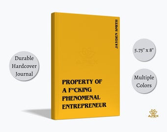 Journal de l'entrepreneur, cadeau de propriétaire d'entreprise, putain de cahier d'entrepreneur phénoménal, cadeau de fondateur drôle, cadeau de Noël d'anniversaire de l'employeur