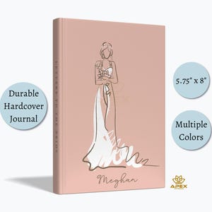 Bridal Shower Guest Book – Letters to the Bride Keepsake, Personalized Advice Journal, Custom Bridal Shower Gift for Bride