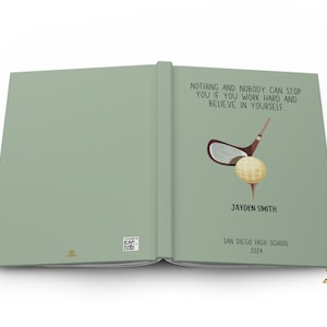 Senior Golf Gift – Personalized Golf Journal, Senior Night Team or Player Graduation Keepsake image 3