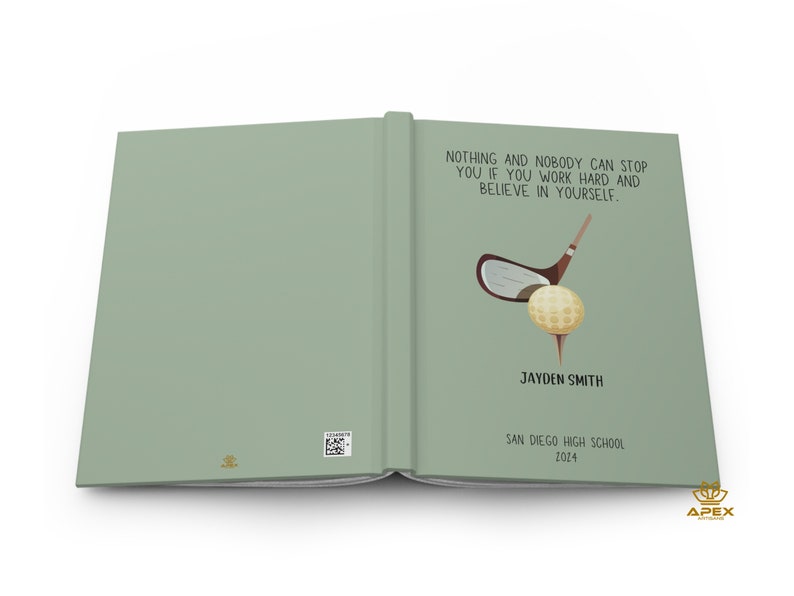 Senior Golf Gift – Personalized Golf Journal, Senior Night Team or Player Graduation Keepsake image 3