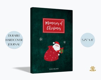 Christmas Holiday Memory Book, Christmas Santa Journal, Personalized Family Memory Book, Christmas Keepsake Notebook, Custom Christmas Gift
