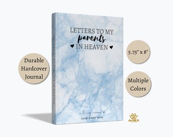 Diario conmemorativo para padres, cartas personalizadas para mamá y papá en el cielo, cuaderno de duelo como regalo por la pérdida de un padre.