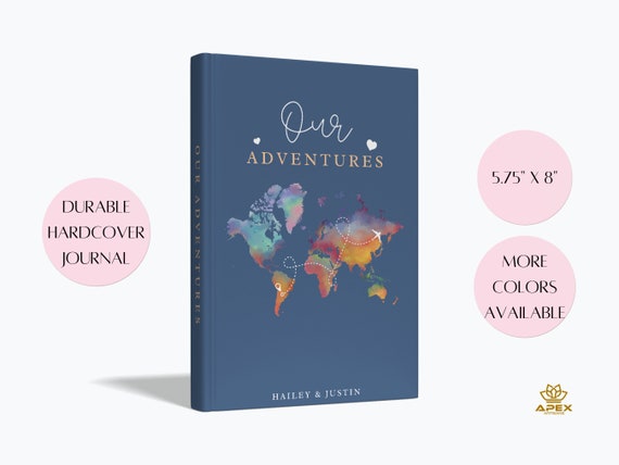 Buy Personalized Travel Journal, Our Adventures Couple Notebook, Custom  World Map Travel Diary, Lined Hardcover Journal Travel Gift Idea Online in  India 