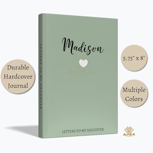 Cartas a mi hija, diario personalizado, diario de embarazo personalizado, regalo personalizado para mamá primeriza, regalo para baby shower de niña, libro de recuerdos para hija