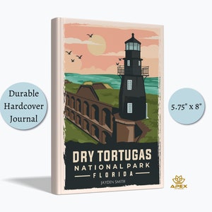 Dry Tortugas National Park Journal, Fort Jefferson Sketchbook, Florida Keys Travel Gift, Ocean Lighthouse Notebook