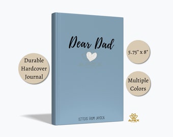 Letters to Dad Personalized Journal, Custom Dear Dad Journal, Personalized Dad Gift From Daughter Son, Daddy Memory Book