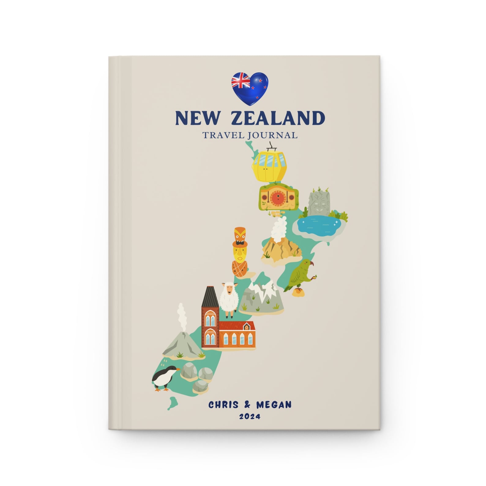 Nz Memory Book New Zealand Travel Journal - Personalized Aotearoa Vacation Notebook ...
