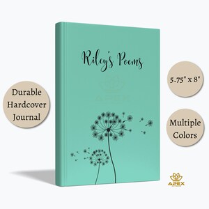 Poetry Journal, Personalized Poetry Lover Gift