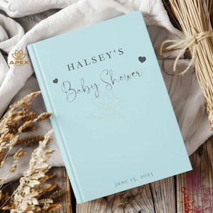 Baby Shower Guest Book – Baby Shower Gift for Mom to Be, Custom Baby Memory Keepsake Journal