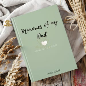 Memories of My Dad – Personalized Grief Journal, Comforting Healing Journal, Loss of Father Keepsake, Dad Memorial Gift