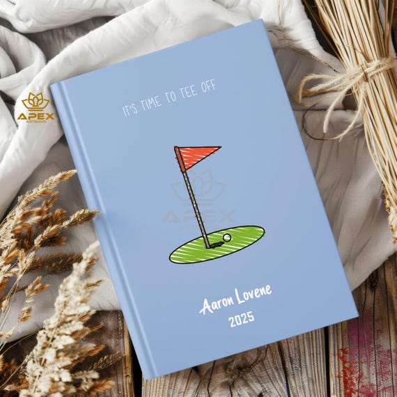 Personalized Golf Journal – Custom Golfer Gift, Golf Scorebook for Men, Golf Log Book for Players, Golf Lover Notebook