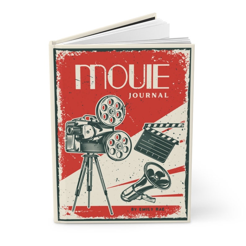 Retro Movie Journal, Movie Lover Christmas Gifts, Vintage Movie Diary, Custom Movie Notebook, Film Buff Gift, Filmmaker or Screenwriter Gift image 5