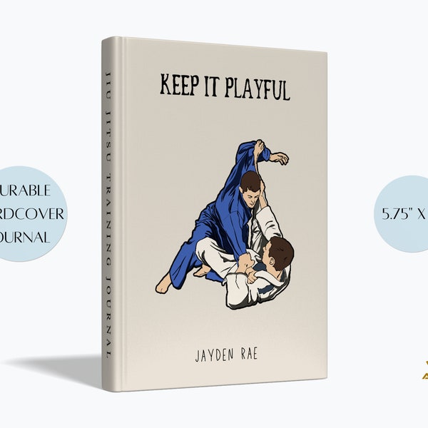 Jiu Jitsu Journal, Jiu Jitsu Gifts, Brazilian Jiu Jitsu Training Journal, Personalized Jiu Jitsu Notebook, BJJ Gift, Martial Arts Journal