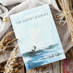 Surfers Journal – Personalized Surf Notes & Custom Surf Logbook, Ocean Lover Gift, Surfing Journey Notebook