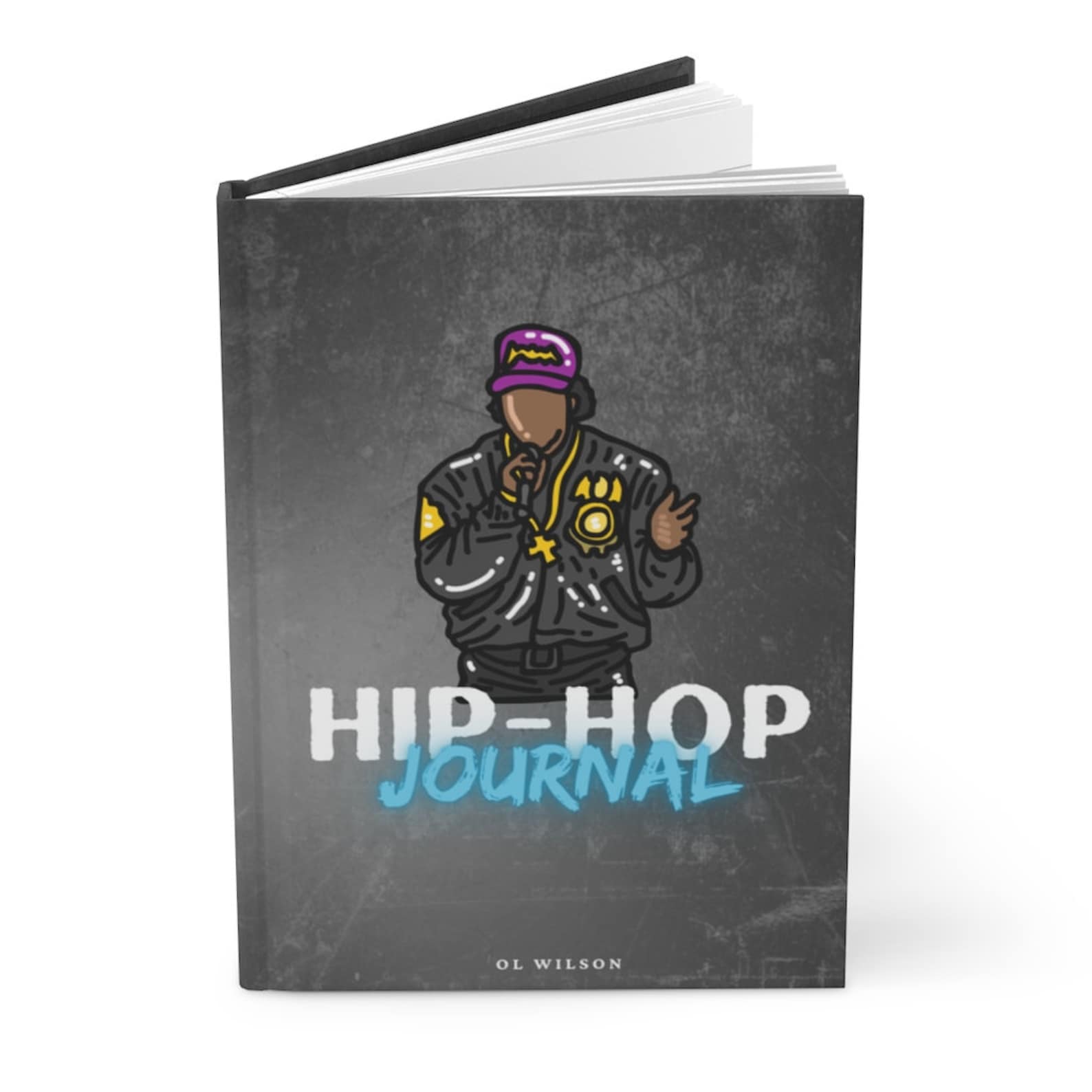 Rap Lyrics Journal, Custom Hip Hop Journal, Rhyme Pages Rap Notebook ...