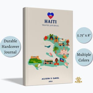 Haiti Reisejournal, Haiti Reisegeschenk, individuelles Haiti Urlaub Notizbuch, Haiti Karte Skizzenbuch Karibik Erinnerungsbuch